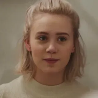 🙂 donna, ritratto, persona, capelli biondi, caucasico telegram sticker