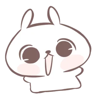 😯 fofo, coelho, desenho animado, animal, kawaii, coelho telegram sticker