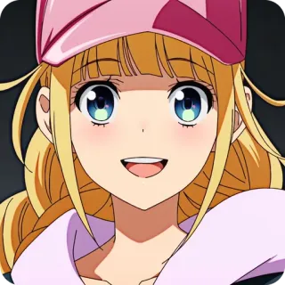 🙂 Anime, Fille, Dessin animé, Personnage, Mignon, Sourire whatsapp sticker