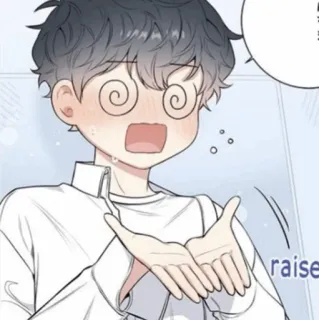 🐚 raise аниме, мультфильм, в шоке, удивлён, в замешательстве whatsapp sticker