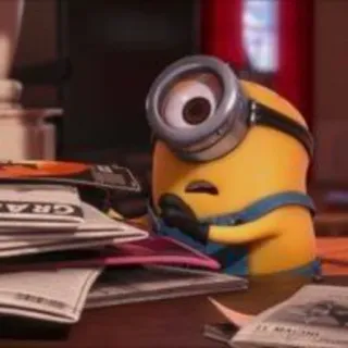 😟 Minion minion, despicable me, cartoon, cute, character telegram sticker
