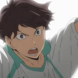 😟 Tooru Oikawa Haikyuu!! Anime, Postać, Haikyuu, Tooru Oikawa, Oikawa, Siatkówka telegram sticker