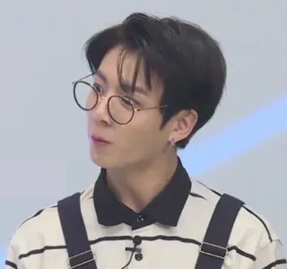 🍀 man, glasses, portrait, korean, asian, person telegram sticker