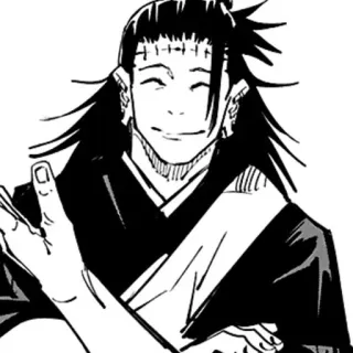 🔌 Suguru Geto Jujutsu Kaisen Anime, Manga, Jujutsu Kaisen, Suguru Geto, Personage, Zwart-wit telegram sticker