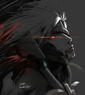 👍 cyborg, robot, anime, spada, combattimento telegram sticker