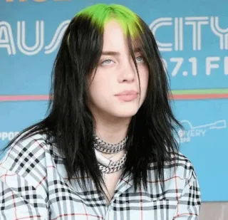 🌊 Billie Eilish นักร้อง, นักดนตรี, คนดัง, ภาพเหมือน, Billie Eilish telegram sticker
