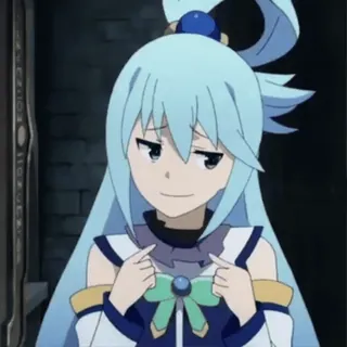 😳 Aqua Konosuba anime, Konosuba, Aqua, character, manga, illustration telegram sticker