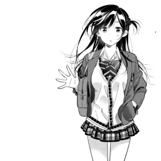 ❤️ Chizuru Ichinose Rent-A-Girlfriend Anime, Ragazza, Carina, Uniforme scolastica, Chizuru Ichinose, Rent a Girlfriend telegram sticker