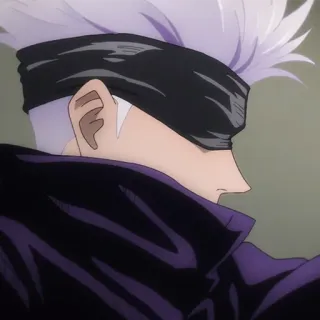 🤍 Satoru Gojo Jujutsu Kaisen anime, manga, gojo, satoru, blindfold, jujutsu, kaisen telegram sticker