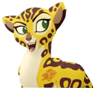😃 Fuli The Lion Guard guépard, animal, dessin animé, Disney, Fuli telegram sticker