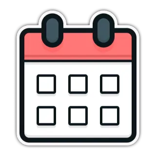 📅 calendario, data, programma, agenda, appuntamento, organizer whatsapp sticker