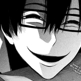😆 ХАНАМО УСТАЛ
БЕГАТЬ ЗА СВОИМ
ТРУПАКОМ anime, mangá, homem, óculos, sorriso, retrato, desenho animado, rosto telegram sticker