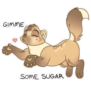 😚 GIMME SOME SUGAR telegram sticker