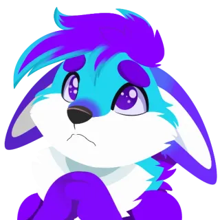 🙏 Furry, Anthro, Zorro, Dibujos animados, Triste, Lindo, Animal telegram sticker