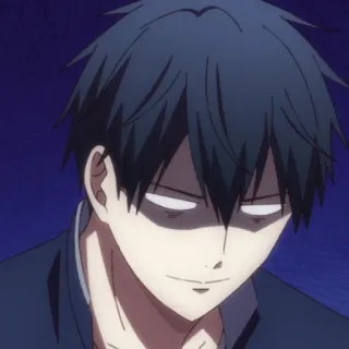 😰 anime, man, smirk, character, male, expression telegram sticker