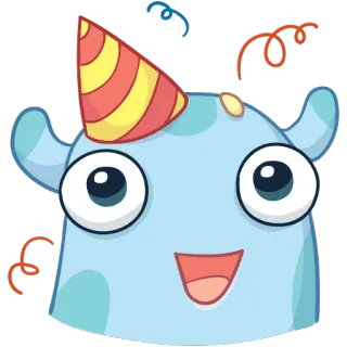 🎉 party, monster, cute, celebration, birthday telegram sticker