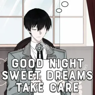 🤔 GOOD NIGHT
SWEET DREAMS
TAKE CARE gute Nacht, süße Träume, pass auf dich auf, Gruß, Person whatsapp sticker