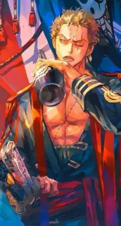 🍺 Zoro One Piece Anime, Pirat, Szermierz, Postać, Zoro, One Piece telegram sticker