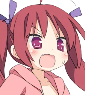 😳 anime, girl, angry, cartoon, cute, character telegram sticker
