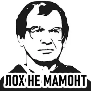 🙆 ЛОХ НЕ МАМОНТ whatsapp sticker