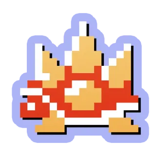 🏃‍♂️ Koopa Troopa Super Mario Bros. jeu vidéo, 8-bit, pixel art, tortue, koopa, mario telegram sticker