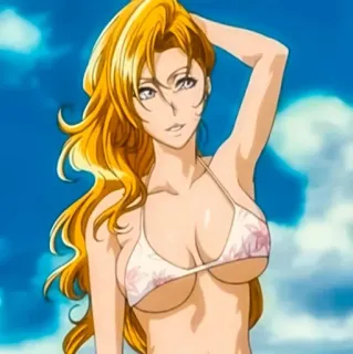 👙 anime, bikini, woman, beach telegram sticker