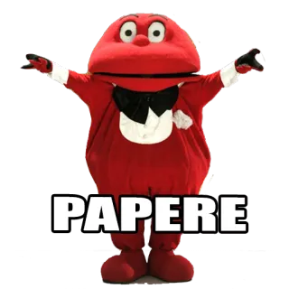 🐤 PAPERE red mascot, Italian, papere, funny, character telegram sticker