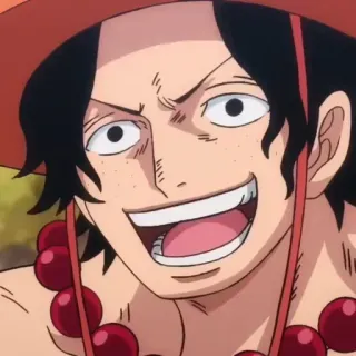 🗝️ Ace One Piece 애니메이션, 원피스, 에이스, 캐릭터, 미소, 행복, 인물 사진 telegram sticker