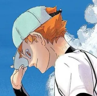 🧢 Hinata Shoyo Haikyuu!! 애니메이션, 캐릭터, 하이큐!!, 히나타 쇼요, 만화, 배구 telegram sticker
