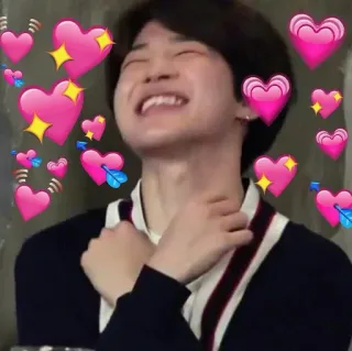 💕 corazones, amor, cariño, persona, sonrisa, kpop, felicidad whatsapp sticker