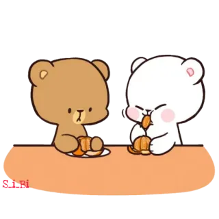 🍫 orsi, carino, animali, cartoni animati, snack telegram sticker