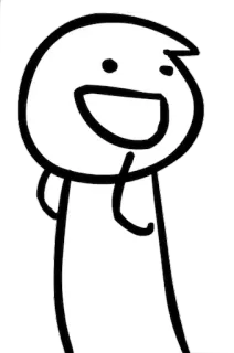 😍 boneco palito, desenho animado, simples, alegria, felicidade whatsapp sticker