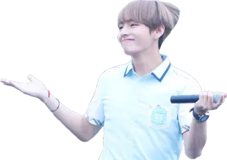🤗 person, k-pop, idol, shrugging, smile telegram sticker