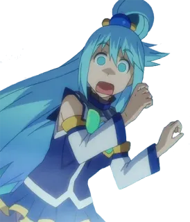 😨 Aqua Konosuba Anime, Dibujos animados, Divertido, Meme, Aqua, Konosuba telegram sticker