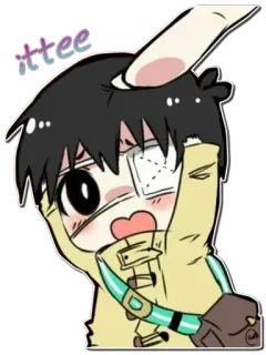 😖 Htee Anime, Dibujos animados, Lindo, Chico telegram sticker