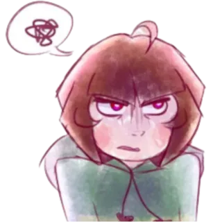 😡 Chara Undertale chara, undertale, angry, frustrated, video game telegram sticker