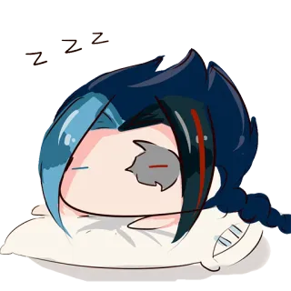 😴 ZZZ นอน, กำลังนอน, zzz, หมอน, น่ารัก, เหนื่อย telegram sticker