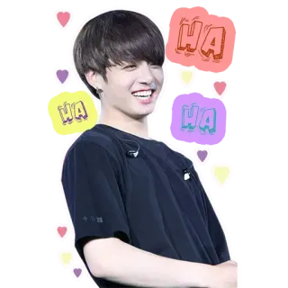 😂 HA K-pop, Айдол, Улыбка, Смех, Счастливый, Стикер whatsapp sticker
