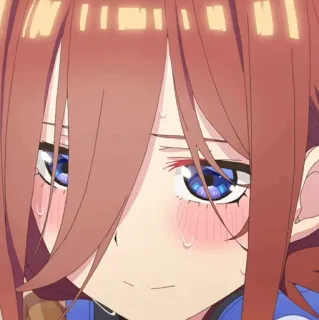 🐾 Miku Nakano The Quintessential Quintuplets Anime, Personaggio, Miku Nakano, The Quintessential Quintuplets, Carino, Otaku telegram sticker