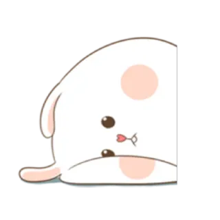 😞 rabbit, cute, bunny, animal, cartoon whatsapp sticker