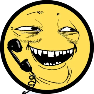 📞 emoji, téléphone, mème, dessin animé, drôle, expression telegram sticker