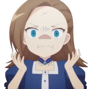 ❤️ Anime, Reactie, Cartoon, Verward, Boos, Teleurgesteld whatsapp sticker