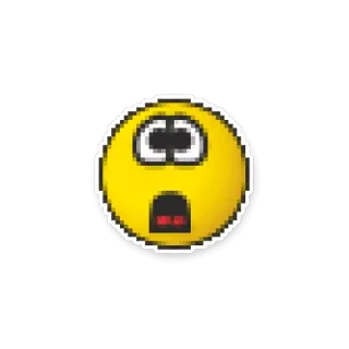 😧 biểu tượng cảm xúc, buồn, sốc, lo lắng, vàng, mặt telegram sticker