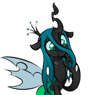 🤤 Queen Chrysalis My Little Pony: Friendship Is Magic My Little Pony, Rainha Chrysalis, desenho animado, animação telegram sticker