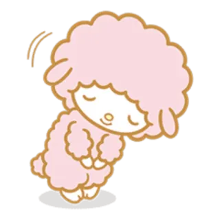 ☺️ My Sweet Piano Sanrio My Sweet Piano, Sanrio, овца, милый, каваий, мультфильм, животное whatsapp sticker
