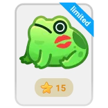 🎁 limited żaba, pocałunek, zwierzę, limitowane, zielony, kreskówka whatsapp sticker