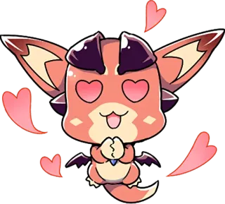 ❤️ 애니메이션, 카와이, 하트, 귀여운, 치비, 만화 telegram sticker