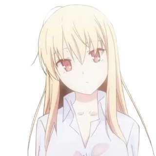 ❓ Anime, Dziewczyna, Postać, Blond włosy telegram sticker