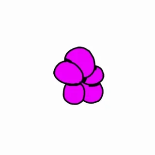 🌟 flower, pink, cartoon, simple, plant telegram sticker