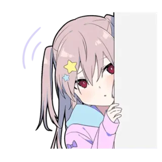 🫤 Anime, Mangá, Desenho animado, Sticker, Fofo, Garota telegram sticker